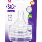 حلمات رضاعة سيليكون Only Baby – مقاس M (عبوة 2 قطعة)