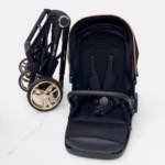 ⁦عربة الأطفال الذكية JAEYUNN (2 في 1) – عربة فخمة وكارسيت سيارة بقاعدة منفصلة⁩ - الصورة ⁦4⁩