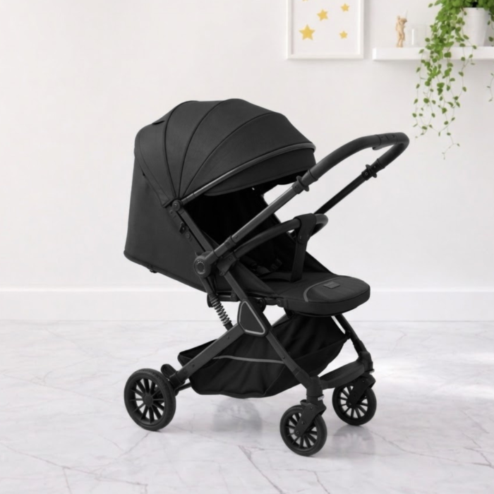 ⁦عربة الأطفال الفاخرة iBaby T7 – يد باتجاهين، نظام جر السفر (Trolley)، وراحة متكاملة⁩ - الصورة ⁦3⁩