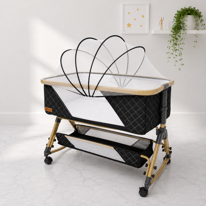 ⁦تخت الأطفال الفاخر الملكي iBaby Z3 – مساحة أكبر، هيكل مخشب أنيق⁩ - الصورة ⁦3⁩