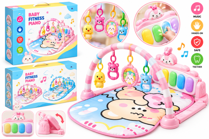 ⁦Baby Activity Gym & Piano Mat⁩ - الصورة ⁦3⁩
