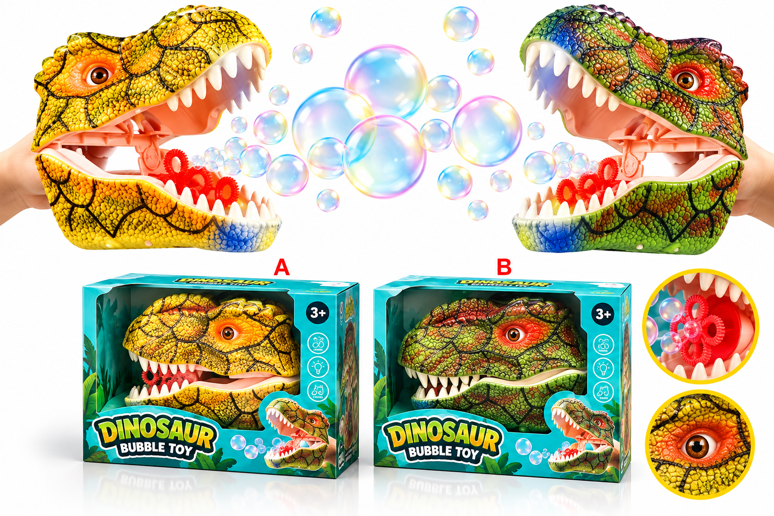 ed2a4cf9-9642-44a1-812d-5170fa6b31cc Dino Bubble Battle Toy - الصورة 1